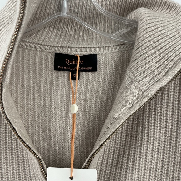 Quince Mongolian Cashmere Fisherman Quarter Zip Sweater xs - Picture 4 of 6